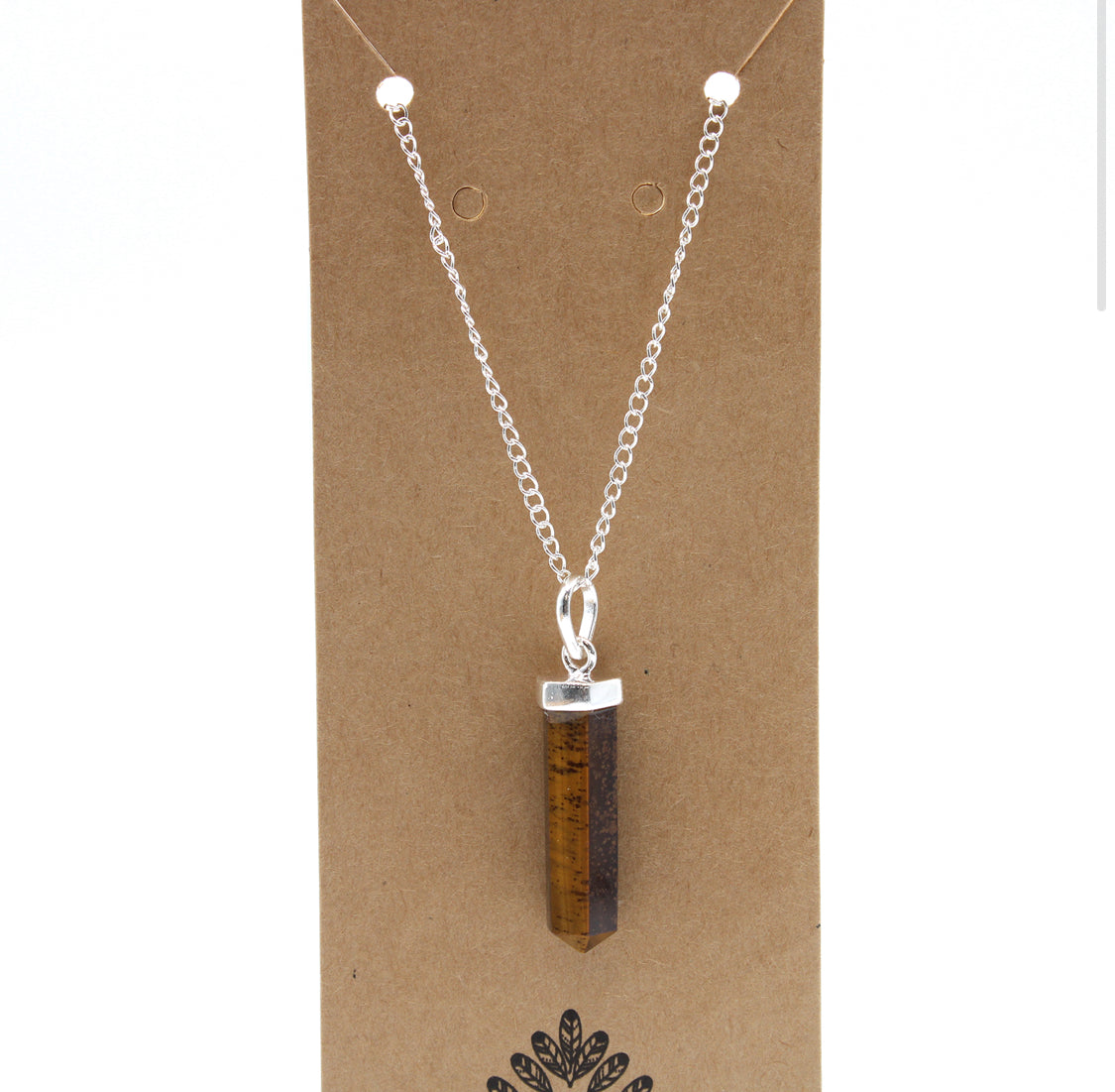 Gemstone Classic Point Pendant - Tiger Eye