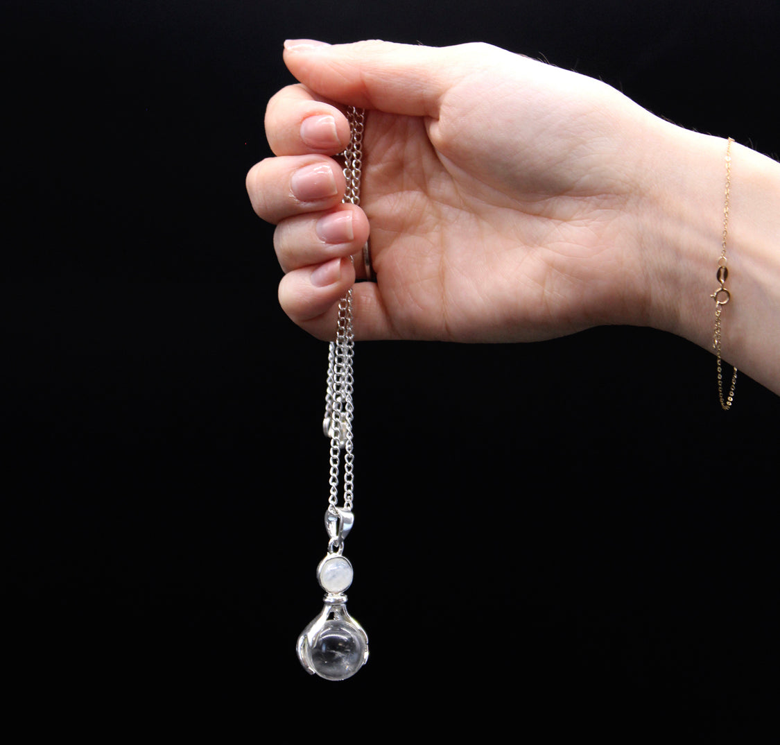 Gemstone Healing Hands Pendant - Black Agate