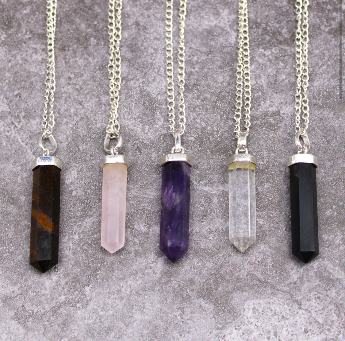Gemstone Classic Point Pendant - Rose Quartz