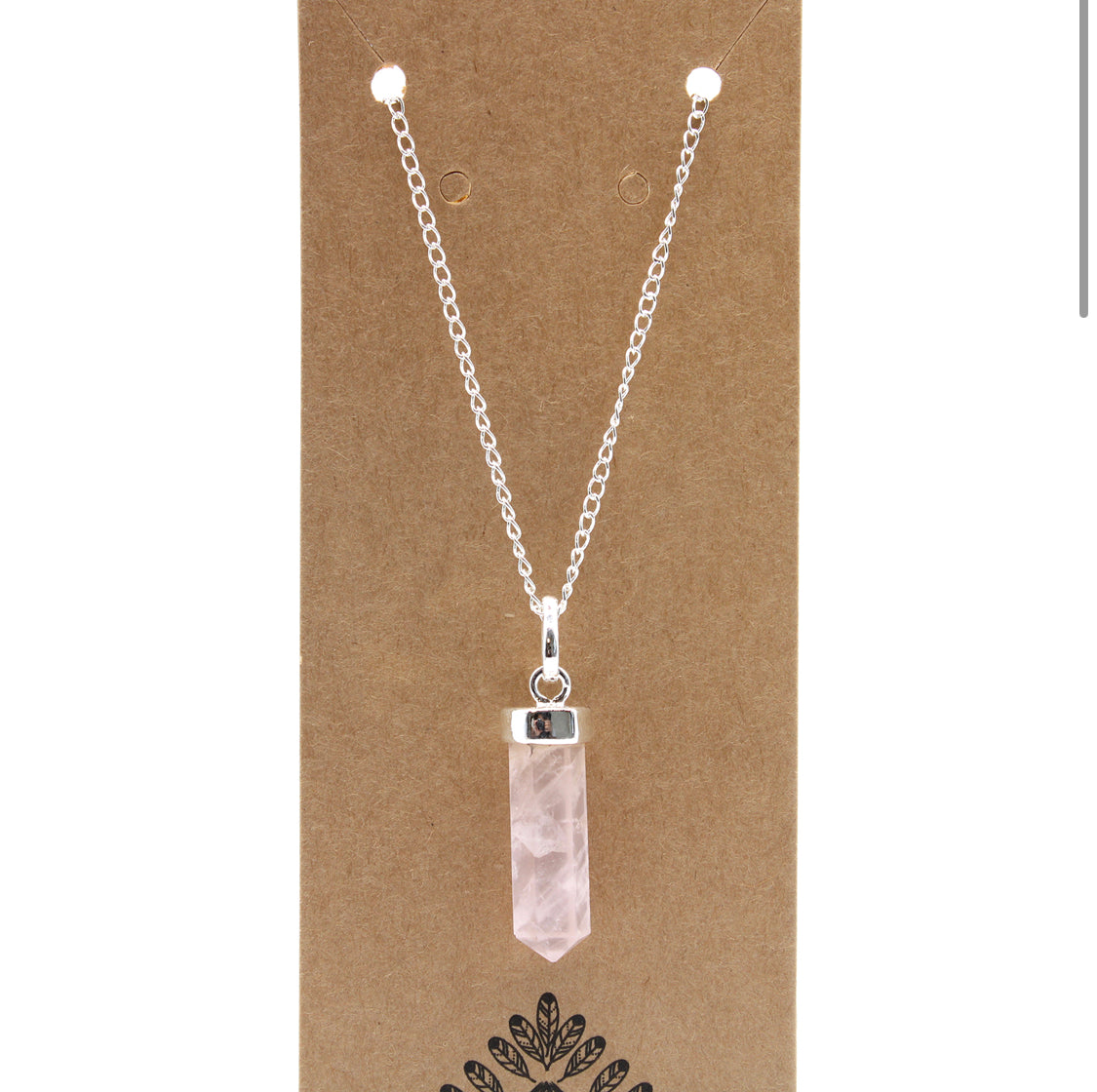 Gemstone Classic Point Pendant - Rose Quartz