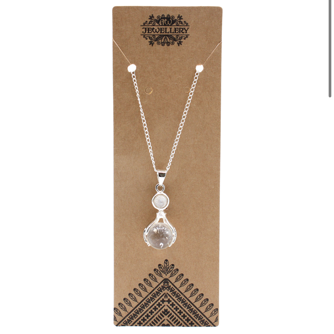 Gemstone Healing Hands Pendant - Rock Quartz