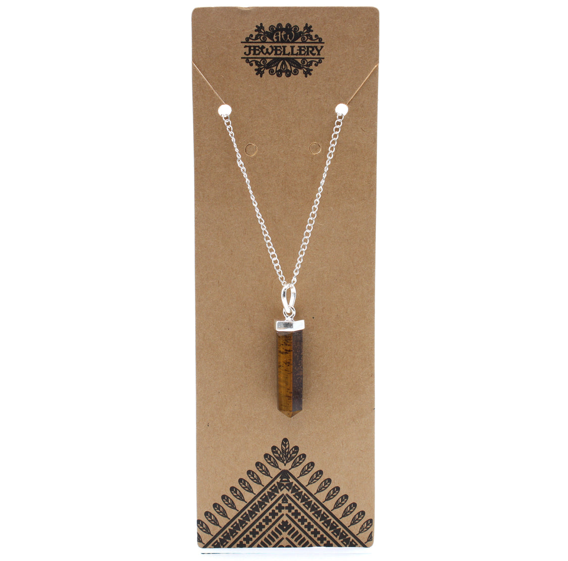 Gemstone Classic Point Pendant - Tiger Eye